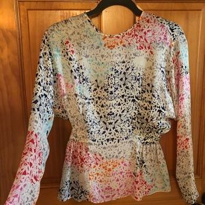 Tanya Taylor 100% Silk Blouse